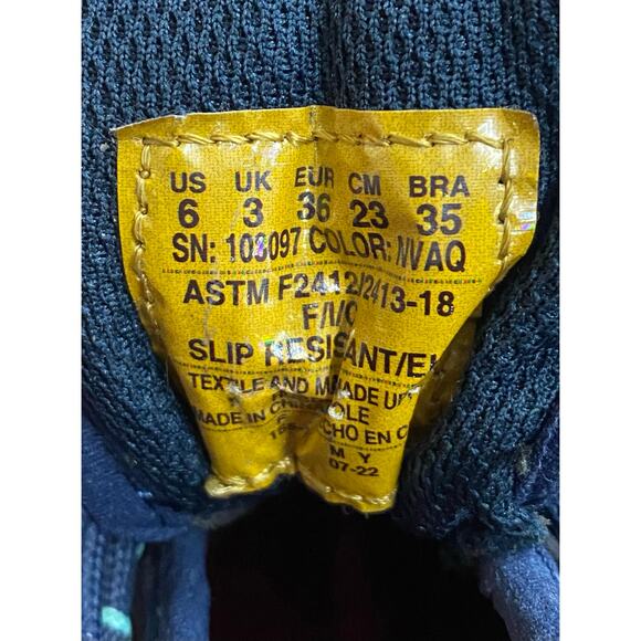 Skechers Alloy Toe Work Sneaker Women's 6 Blue Teal Arch Fit Slip Resistant - Picture 2 of 9